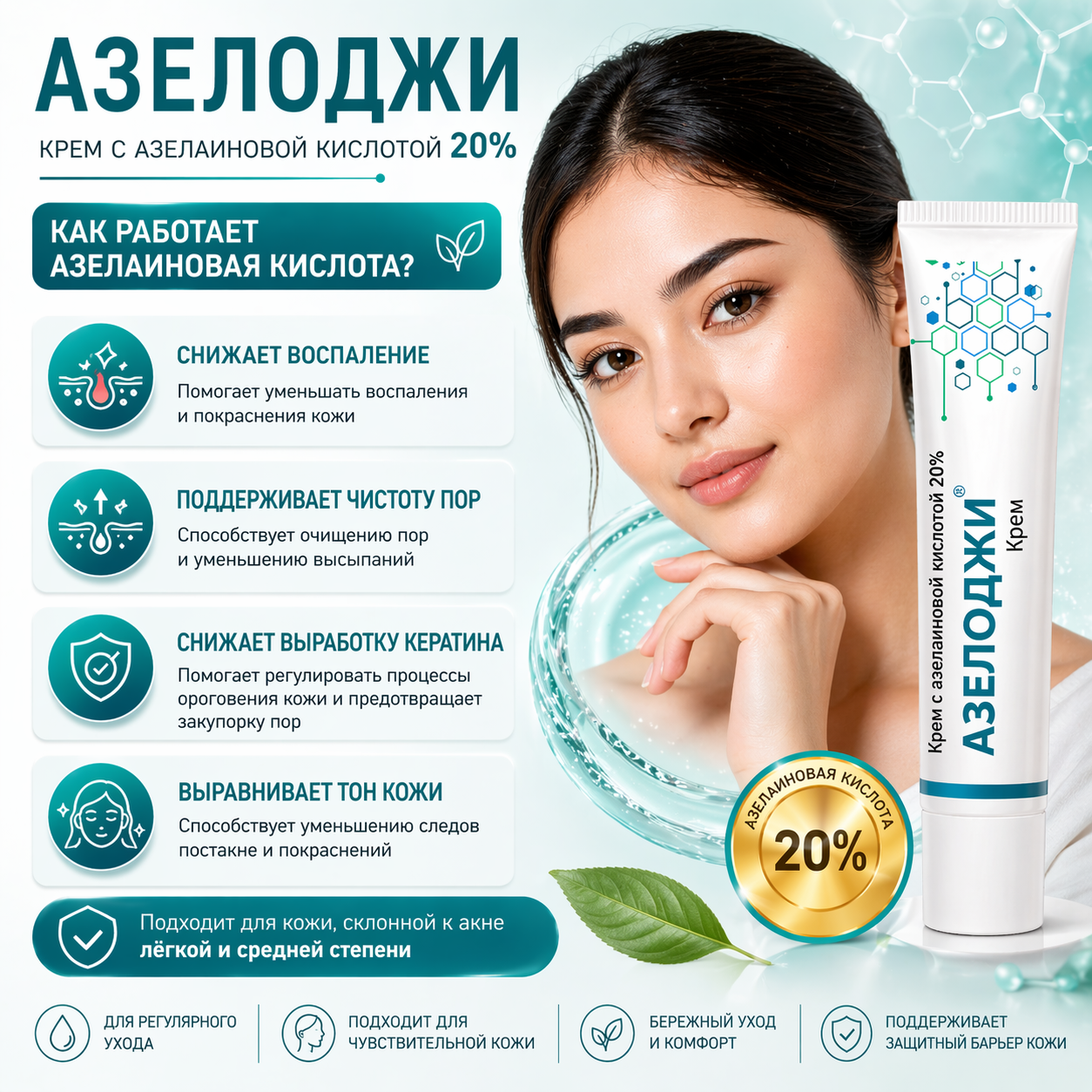 Азелоджи крем 20%, 30 г