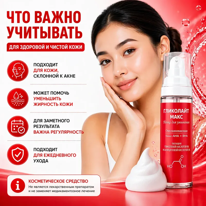 Гликолайт Макс пенка, 200 мл