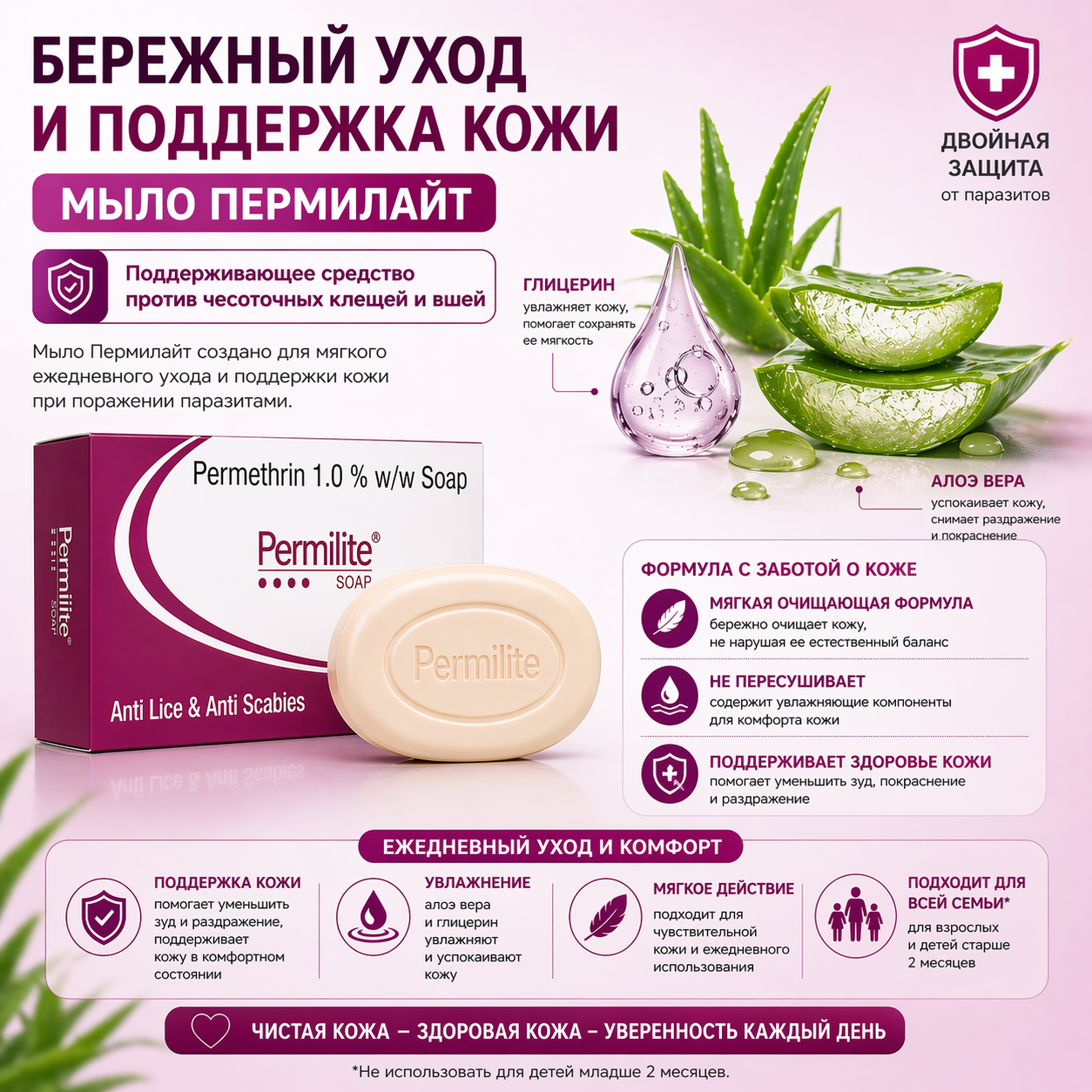 Пермилайт мыло, 75 г