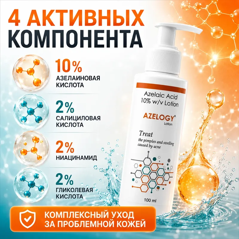 Азелоджи лосьон 10%, 100 мл